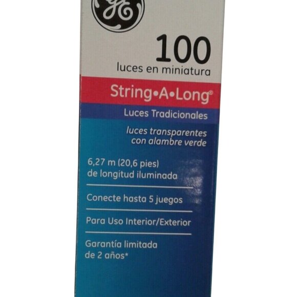 GE 100 Miniature String Lights Clear Bulbs Green Wire 20.6 Ft Indoor Outdoor Use - Picture 3 of 4